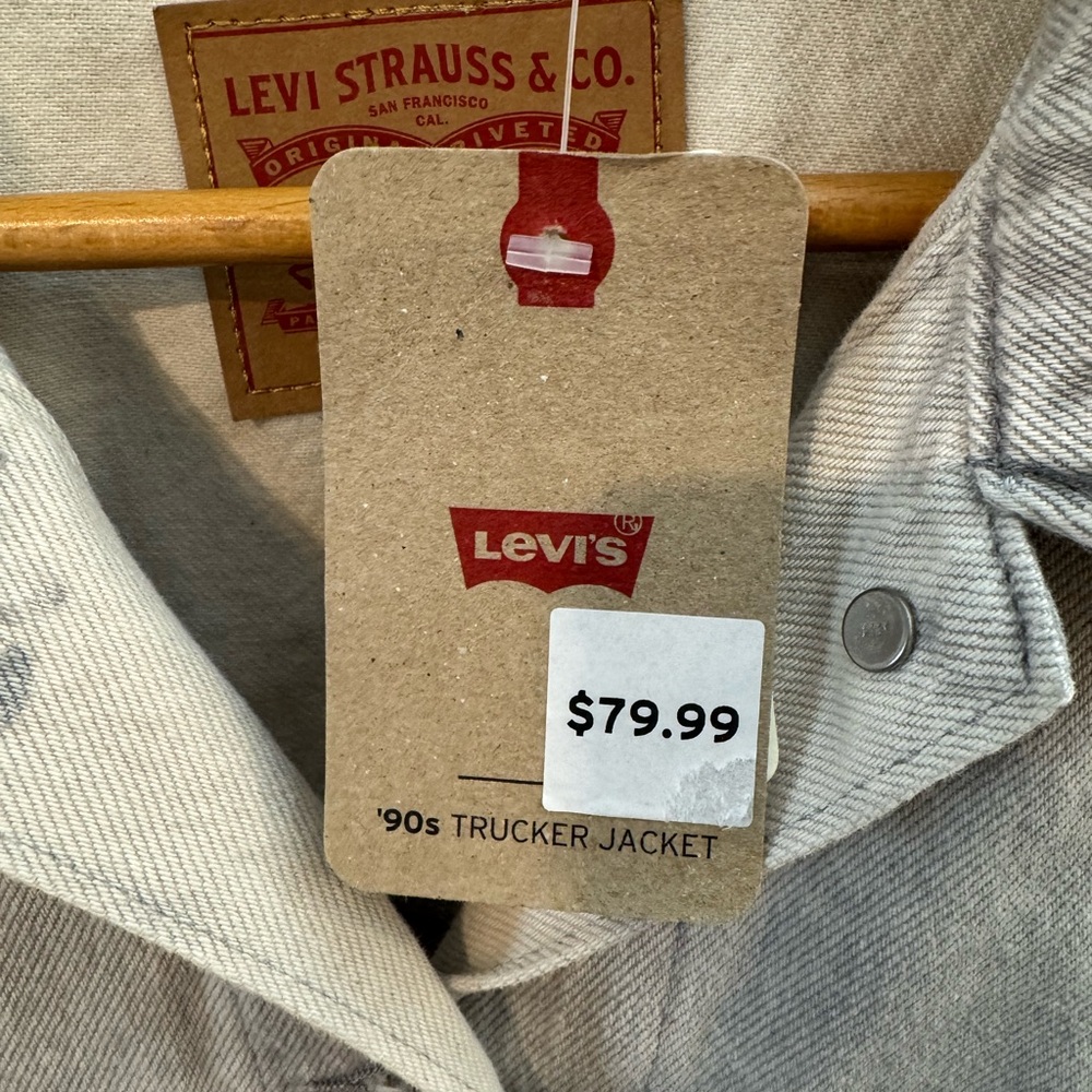 Levi’s 90s Trucker Jacket, Grey Wash Denim, Women’s XS, NWT - Picture 5 of 14